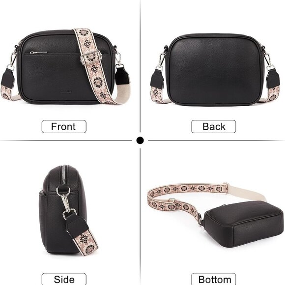 Crossbody Bags for Women, Vegan Leather Shoulder Handbags，Purses for Women with - Picture 6 of 9